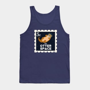 Otter Lover Postage Stamps | Funny Astronomy | Space Tank Top